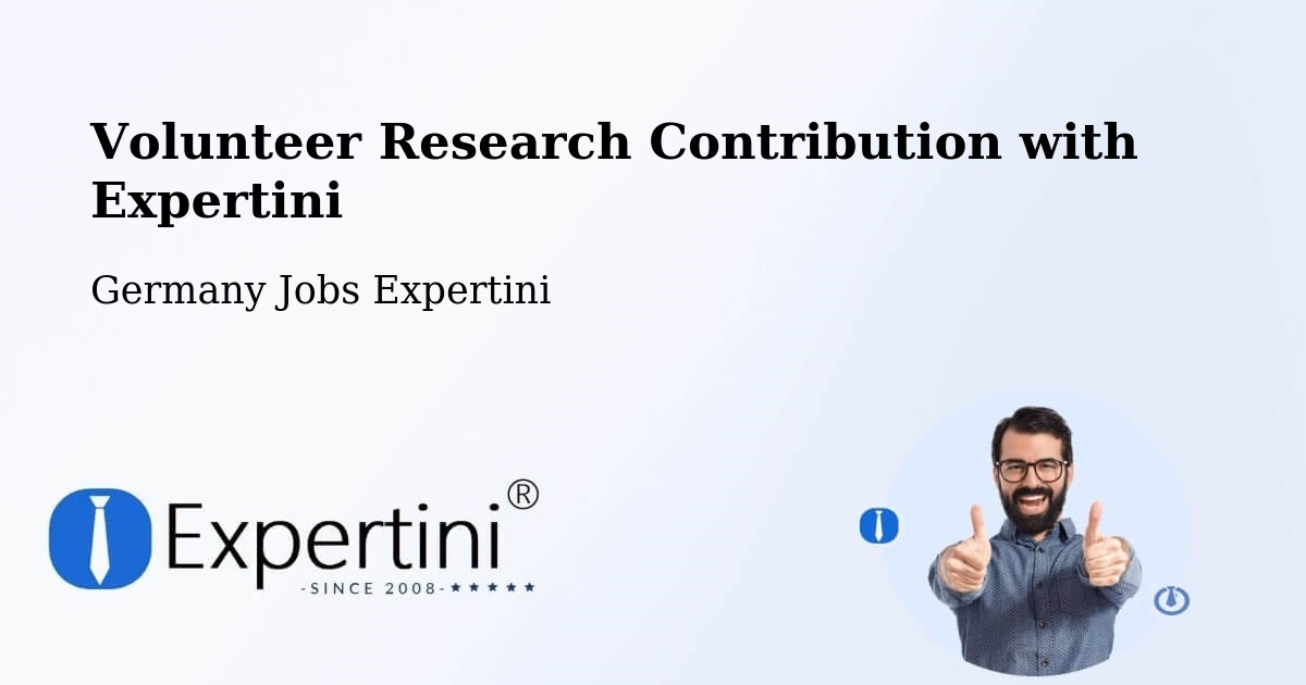 Volunteer Research Contribution Program – Fürth - Germany Jobs Expertini